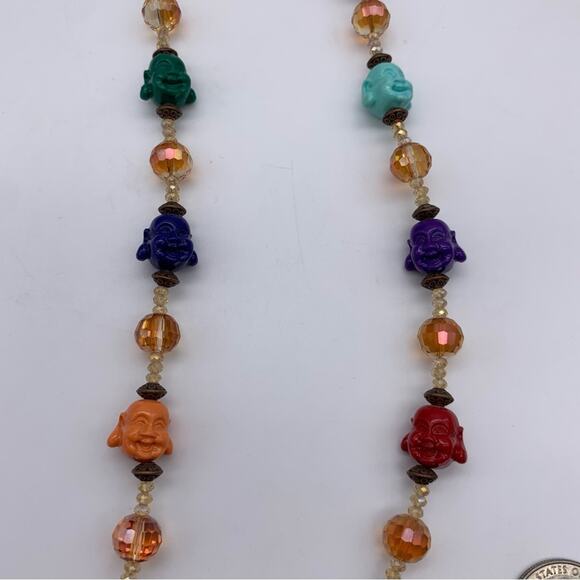 Embrace Imperfection Beaded Colorful Buddha Necklace - Picture 14 of 14